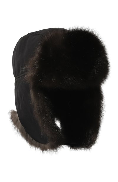 Шапка-ушанка из меха соболя BLACK SABLE, арт. BS-47CAF9, фото 4
