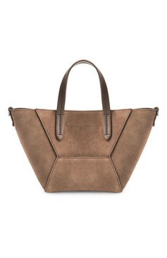 Женская сумка bc duo mini BRUNELLO CUCINELLI коричневого цвета, арт. MBDLD2675 | Фото 1 (Ремень/цепочка: На ремешке; Материал: Натуральная кожа, Натуральная замша; Автоматизация ТО: Проставлено; Автоматизация состава: Проставлено; Размер: mini)