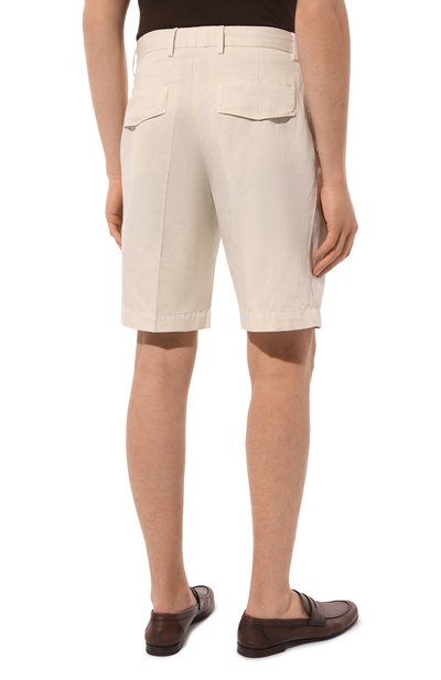 Шорты из хлопка и льна ZEGNA, арт. UDI37A7/TB05, фото 4
