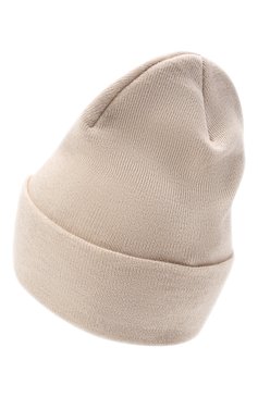 Женская шерстяная шапка WOOLRICH кремвого цвета, арт. CFWWAC0104FR/UF0428 | Фото 3 (Материал: Текстиль, Шерсть; Материал сплава: Проставлено; Нос: Не проставлено)