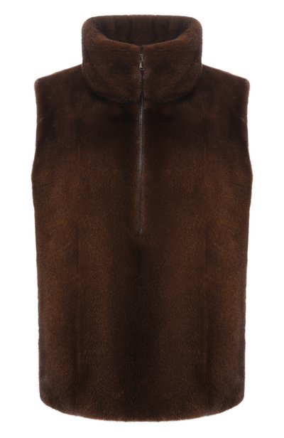 Женский жилет из норки MVST, арт. M012/MINK BROWN