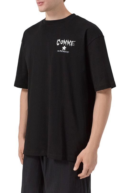 Хлопковая футболка Comme des Fuckdown CFABM01848 Чёрный  CFABM01848 Фото 3