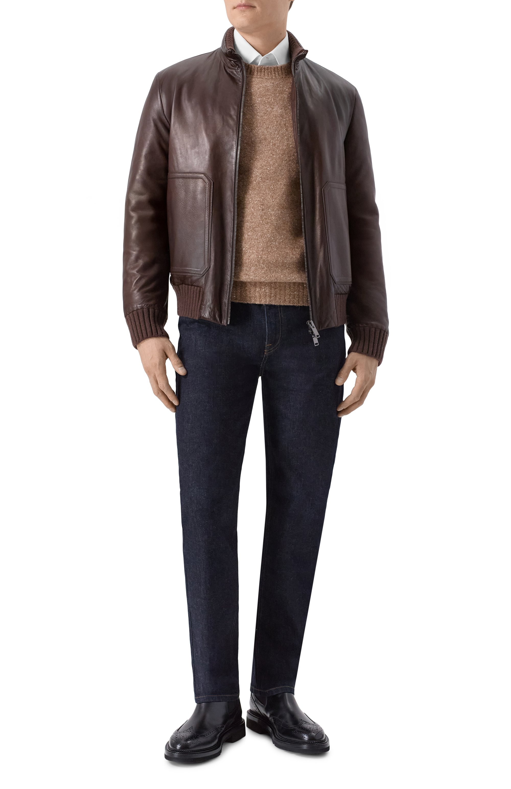 Кожаный бомбер MVST, арт. ZECK-ES4250/Z2764-1, фото 2