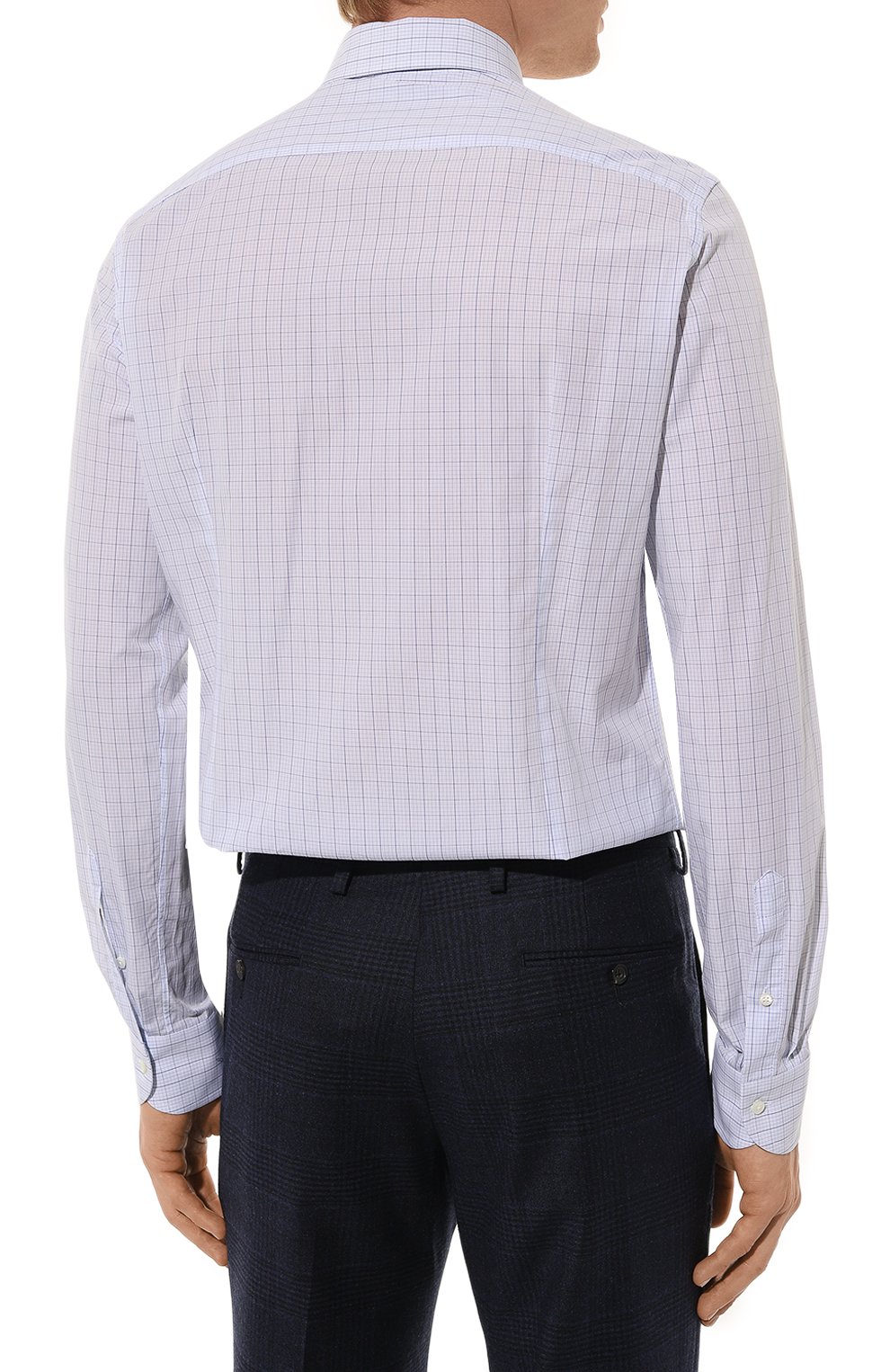 Хлопковая сорочка CANALI голубого цвета по цене 27000 руб., арт. X18/GD03070, фото 5 Хлопковая сорочка CANALI, арт. X18/GD03070, фото 5