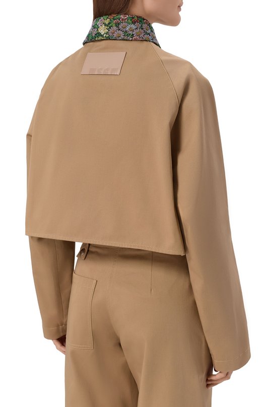 Хлопковая куртка MSGM 4041MDH04Y/267104 Бежевый  4041MDH04Y/267104 Фото 4