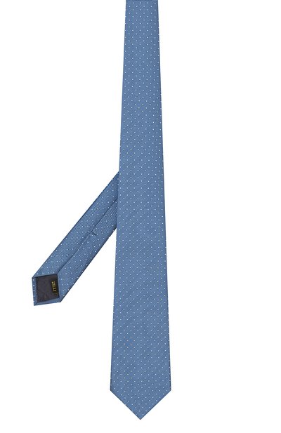 Шелковый галстук ZILLI синего цвета по цене 28800 руб., арт. 50000/TIE, фото 2 Шелковый галстук ZILLI, арт. 50000/TIE, фото 2