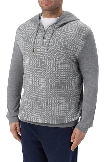 Худи из шерсти и шелка ZILLI, арт. KH0001M0230VRAD00/62, фото 3