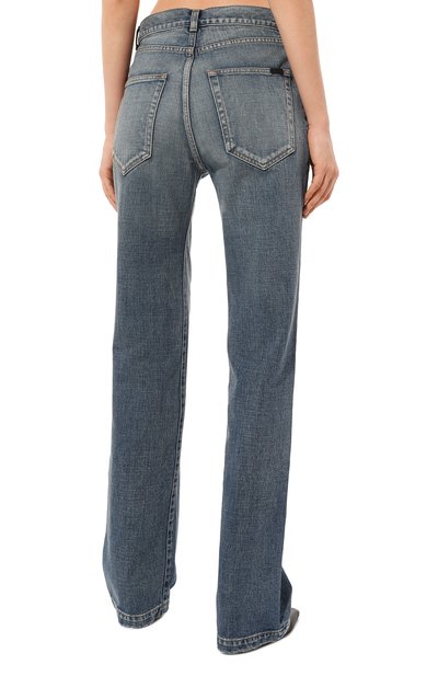 Джинсы SAINT LAURENT голубого цвета по цене 86900 руб., арт. 709357/Y11MA4126, фото 4 Джинсы SAINT LAURENT, арт. 709357/Y11MA4126, фото 4