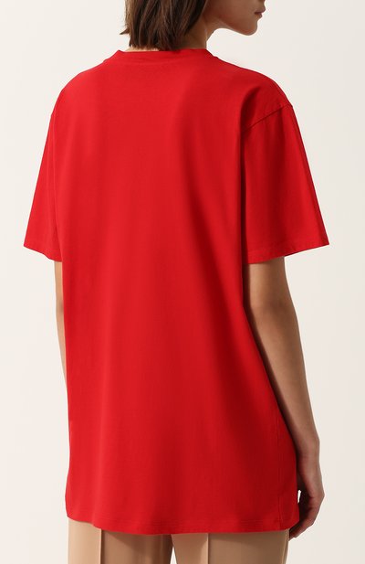 Хлопковая футболка свободного кроя с принтом GUCCI, арт. 469307/X9B93, фото 4