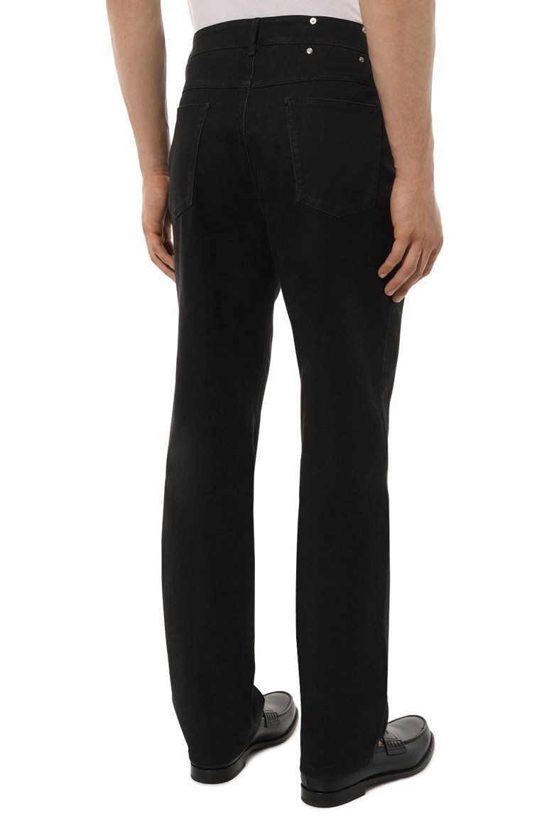 Мужские джинсы regular fit ZILLI черного цвета, арт. J5T001M0471VZPR00 | Фото 4 (Материал внешний: Хлопок, Деним; Длина (брюки, джинсы): Стандартные; Кросс-КТ: Деним; Силуэт М (брюки): Прямые; Стили: Классический; Автоматизация ТО: Проставлено; Автоматизация состава: Проставлено)