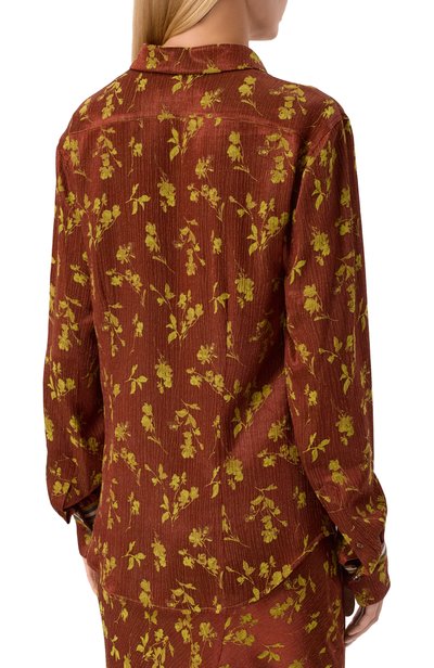 Рубашка DRIES VAN NOTEN коричневого цвета по цене 83800 руб., арт. 010713/4261, фото 4 Рубашка DRIES VAN NOTEN, арт. 010713/4261, фото 4