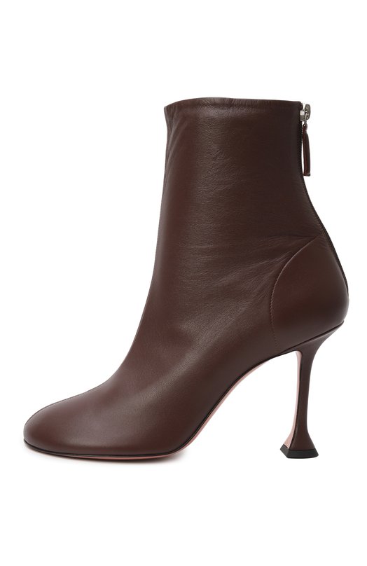 Кожаные ботильоны Iris 95 Amina Muaddi IRIS B00TIE/NAPPA Коричневый  IRIS B00TIE/NAPPA Фото 4