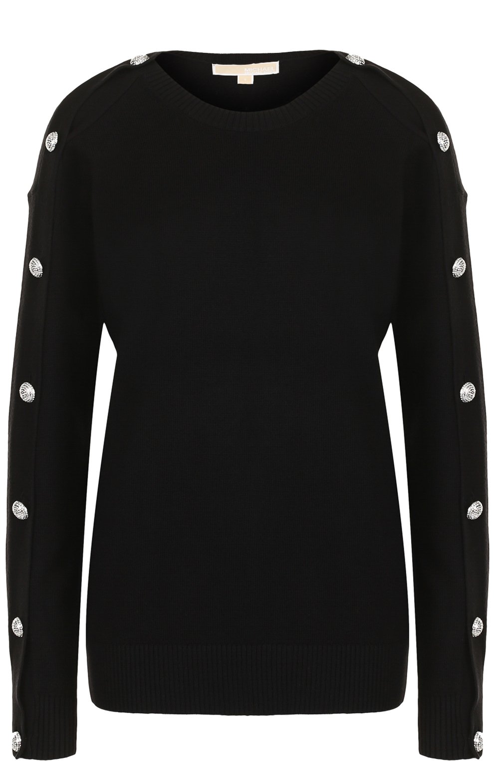 Вязаный пуловер прямого кроя с круглым вырезом MICHAEL MICHAEL KORS, арт. MH76NGEMP5, фото 1