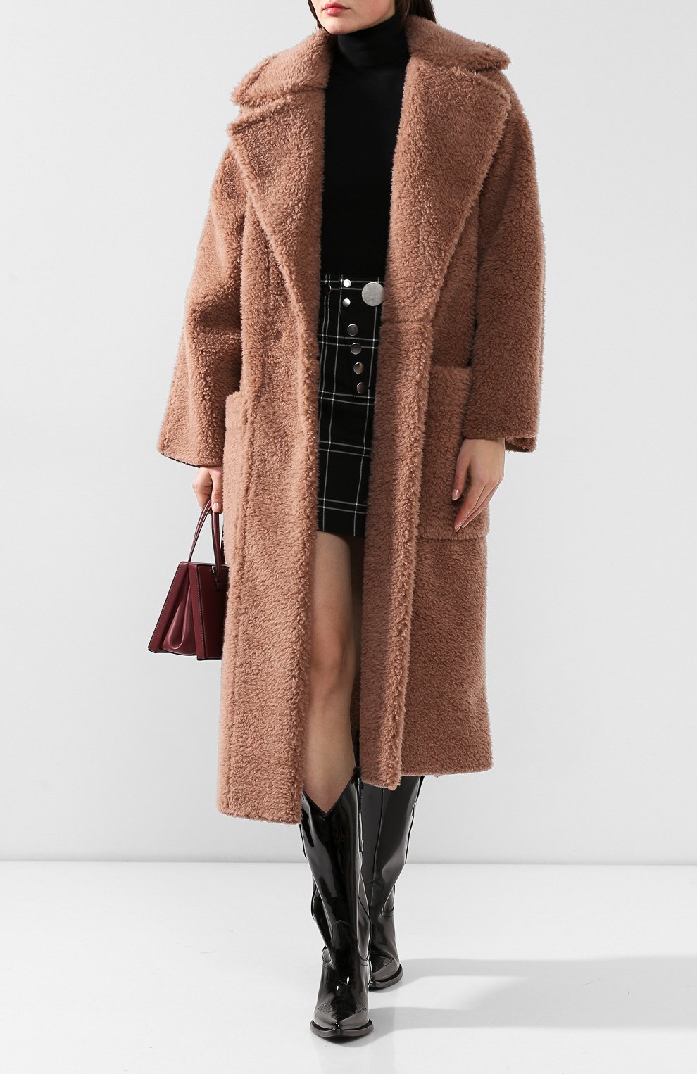 Пальто NANUSHKA, арт. IM0GEN_FADED R0SE_FAUX FUR, фото 2