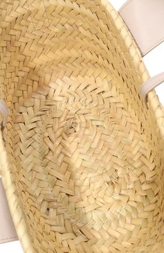 Женская сумка chloé sense CHLOÉ бежевого цвета, арт. CHC23SS304/J66 | Фото 5 (Драгоценные камни: Проставлено; Материал сплава: Проставлено; Размер: medium; Материал: Натуральная кожа, Рафия; Ремень/цепочка: На ремешке)