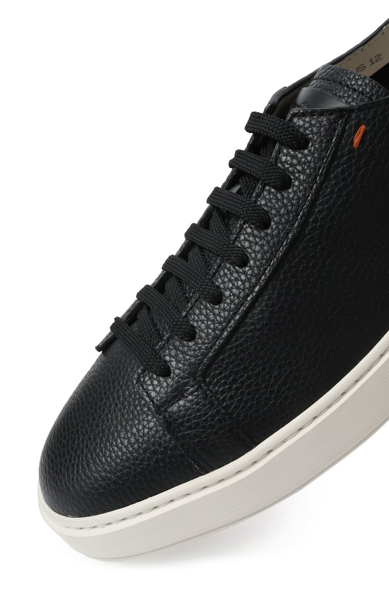Мужские кожаные кеды SANTONI черного цвета, арт. MBCD21571BARCMMDN01 | Фото 7 (Подошва: Массивная; Материал внутренний: Натуральная кожа; Материал утеплителя: Без утеплителя; Региональные ограничения белый список (Axapta Mercury): RU; Стили: Классический; Материал сплава: Проставлено; Драгоценные камни: Проставлено; Материал внешний: Натуральная кожа; Кросс-КТ: Низкие; ширина носка стельки: 9,5, 9,7, 8,6, 8,8, 8,9, 9, 9,1, 9,3, 9,4; толщина подошвы: 3,8, 3,9, 3,7)