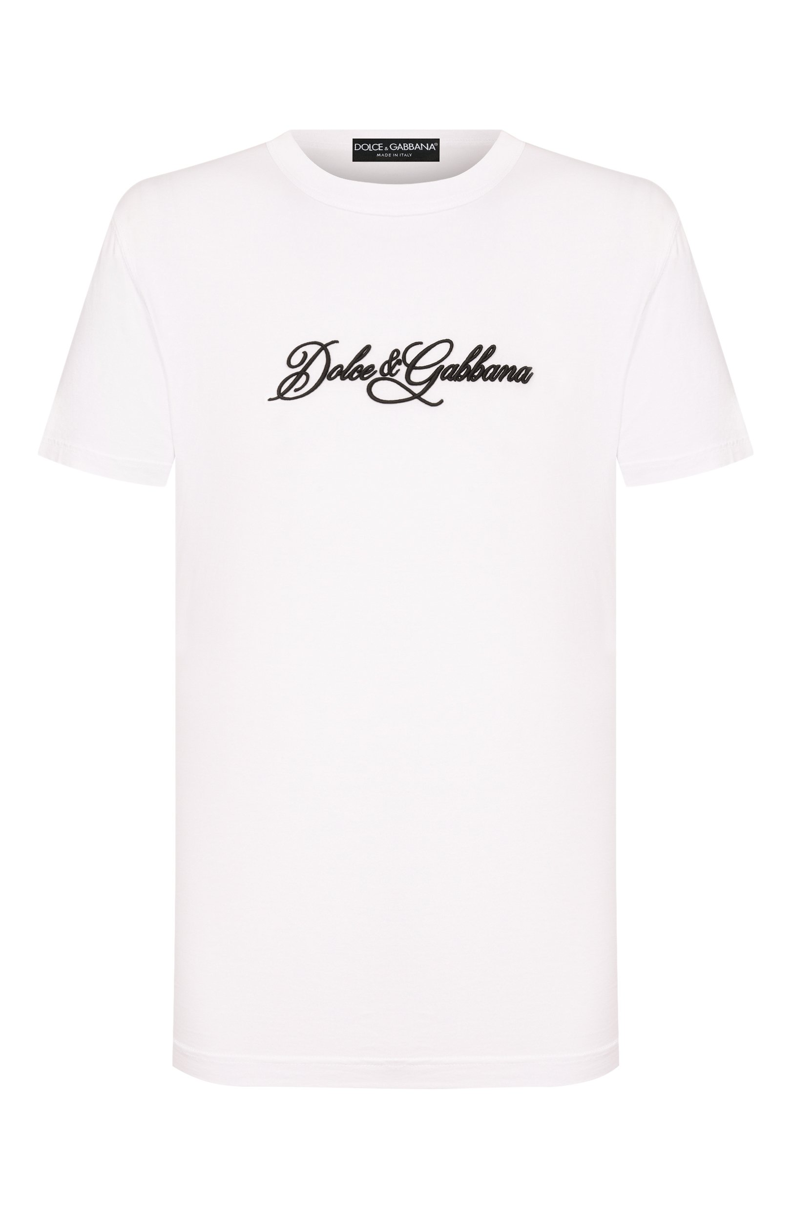 Хлопковая футболка DOLCE & GABBANA белого цвета по цене 78450 руб., арт. G8PT1Z/G7P9K, фото 1 Хлопковая футболка DOLCE & GABBANA, арт. G8PT1Z/G7P9K, фото 1