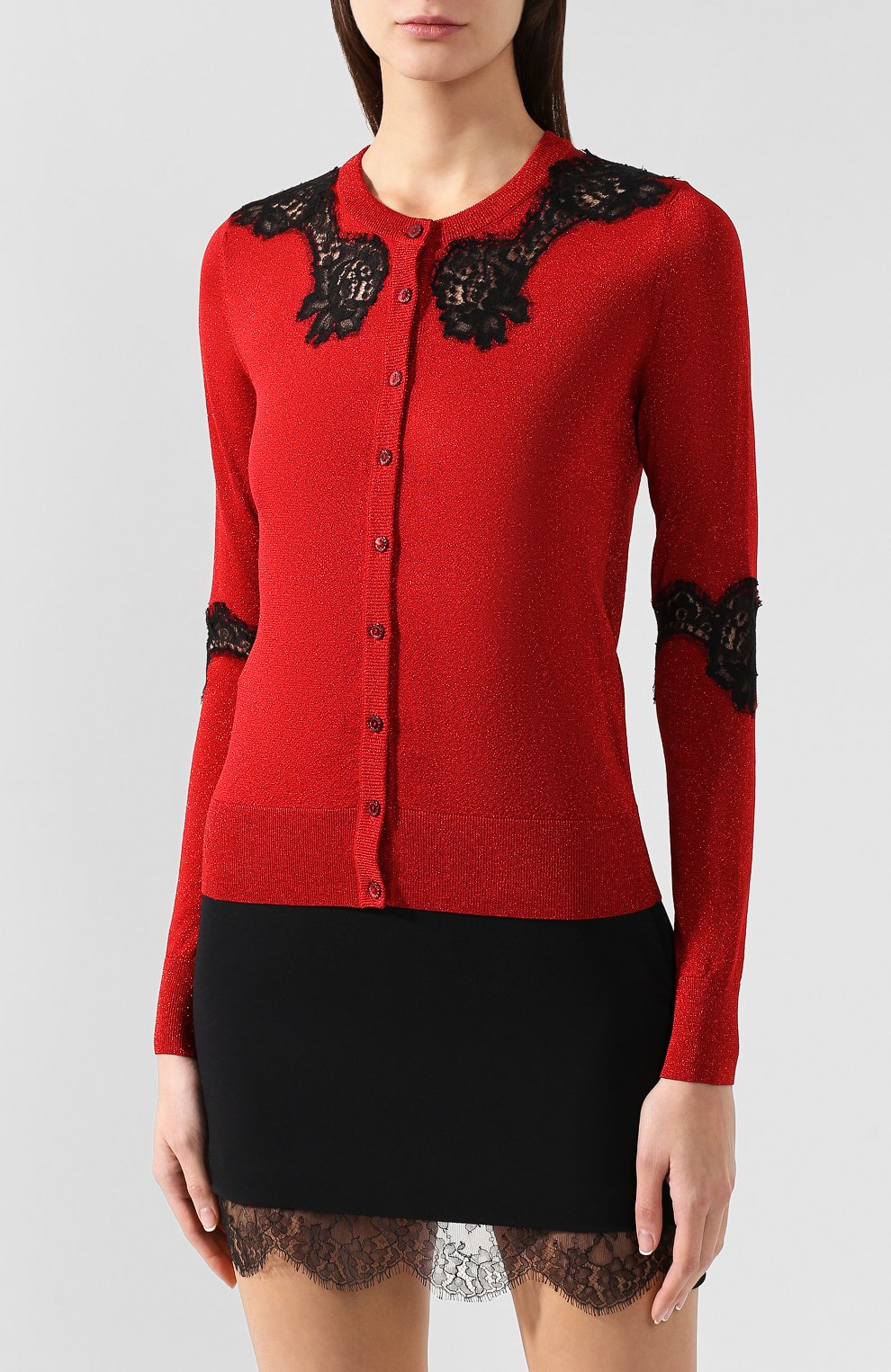 Кардиган из смеси вискозы и хлопка DOLCE & GABBANA, арт. FX359T/JAIBR, фото 3