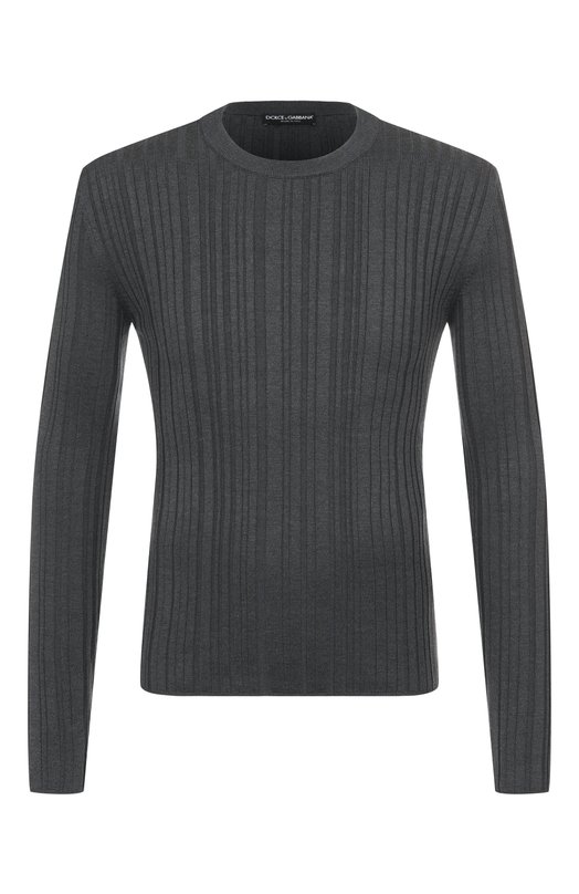 Шелковый джемпер Dolce & Gabbana GXX22T/JBSN6 Серый GXX22T/JBSN6