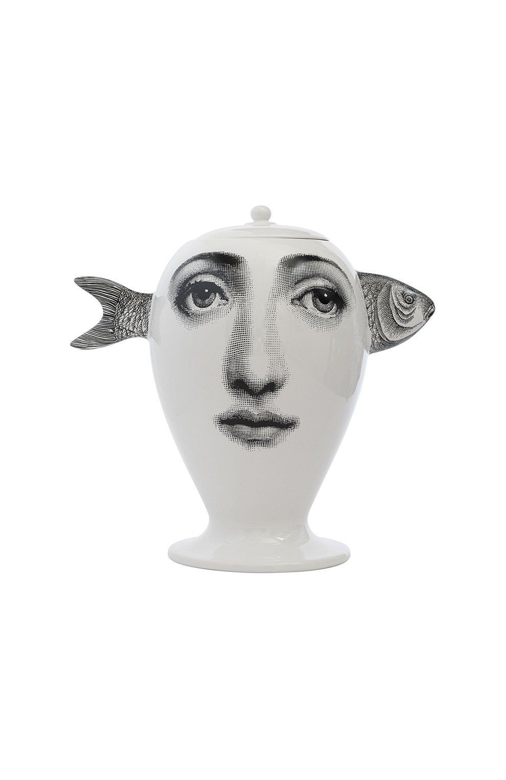 Ваза pesce FORNASETTI черно-белого цвета по цене 183000 руб., арт. F0R-10546, фото 1 Ваза pesce FORNASETTI, арт. F0R-10546, фото 1