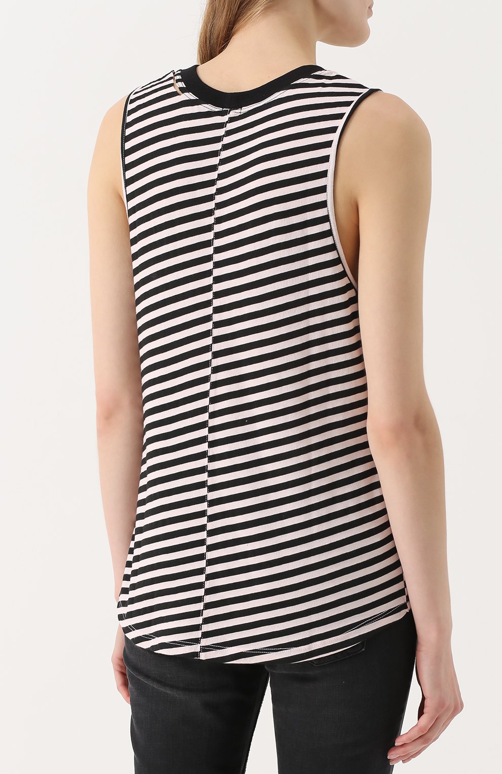 Топ свободного кроя в полоску MONROW, арт. HT0350-1, фото 4