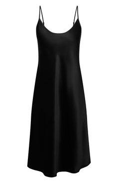 Женская шелковая сорочка LA PERLA черного цвета, арт. 0046930 | Фото 1 (Материал внешний: Шелк; Материал сплава: Проставлено; Нос: Не проставлено)