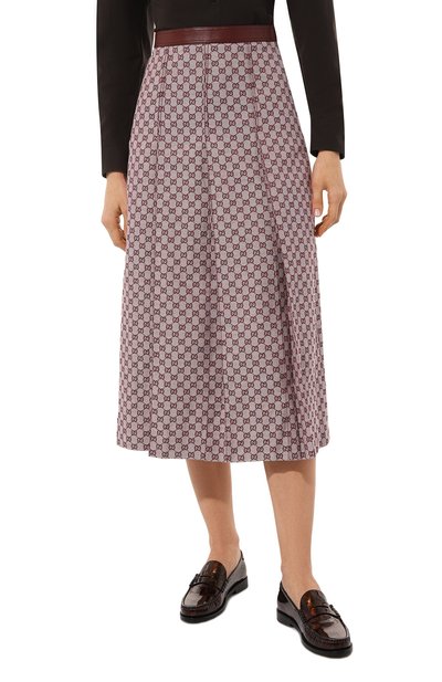 Юбка GUCCI коричневого цвета по цене 187200 руб., арт. 676554 Z8AWF, фото 3 Юбка GUCCI, арт. 676554 Z8AWF, фото 3