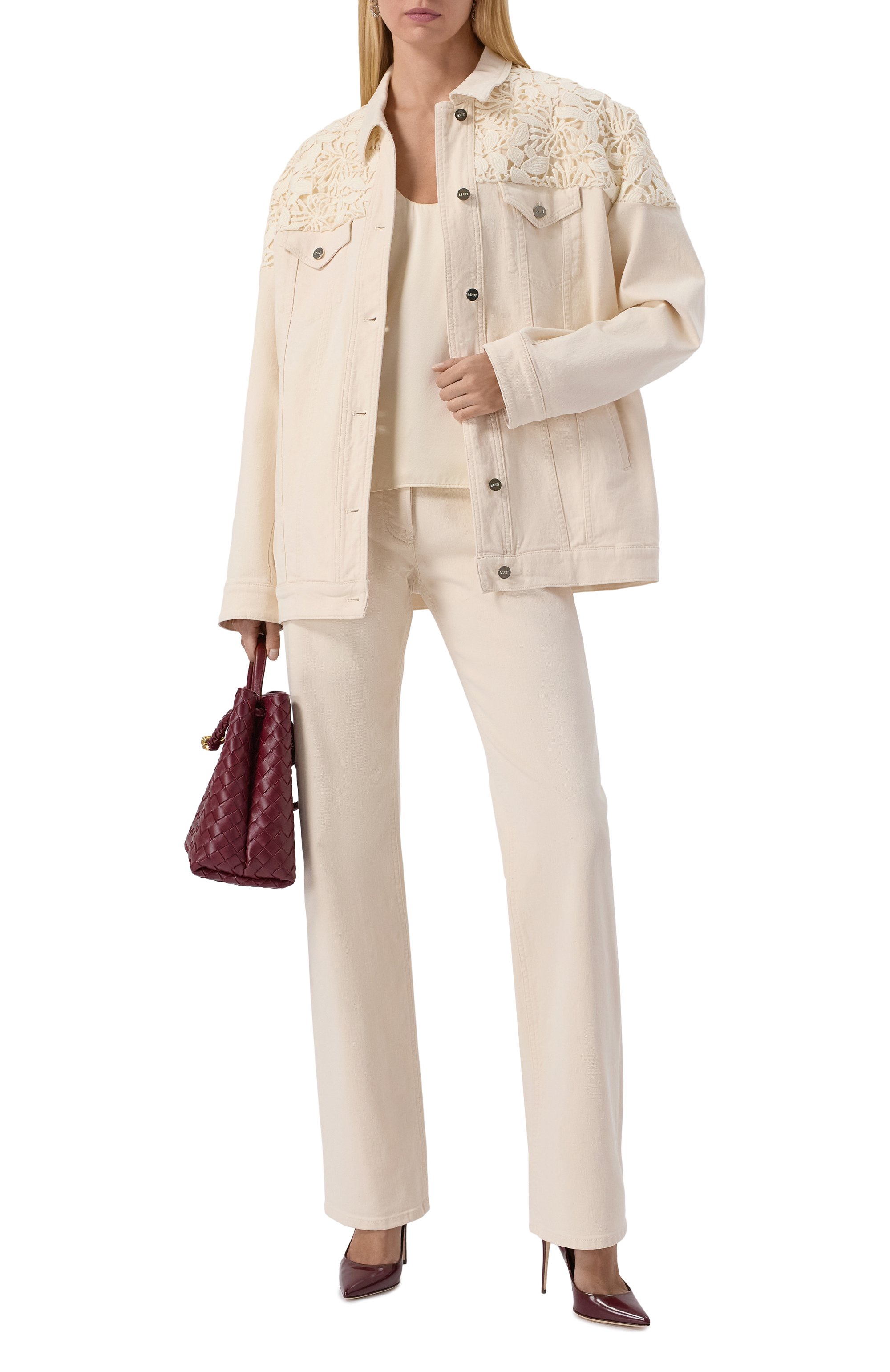 Джинсовая куртка MVST кремового цвета по цене 174000 руб., арт. X2P.P001/MAC-58/MAVERICK, фото 2 Джинсовая куртка MVST, арт. X2P.P001/MAC-58/MAVERICK, фото 2