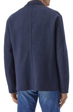 Мужской кашемировый пиджак ZILLI синего цвета, арт. DBL001M030510009U | Фото 6 (Драгоценные камни: Проставлено; Материал сплава: Простав�лено; Рукава: Длинные; Материал внешний: Шерсть, Кашемир; Длина (для топов): Стандартные; Случай: Повседневный; Стили: Кэжуэл; 1-2-бортные: Однобортные; Пиджаки М: Свободный)