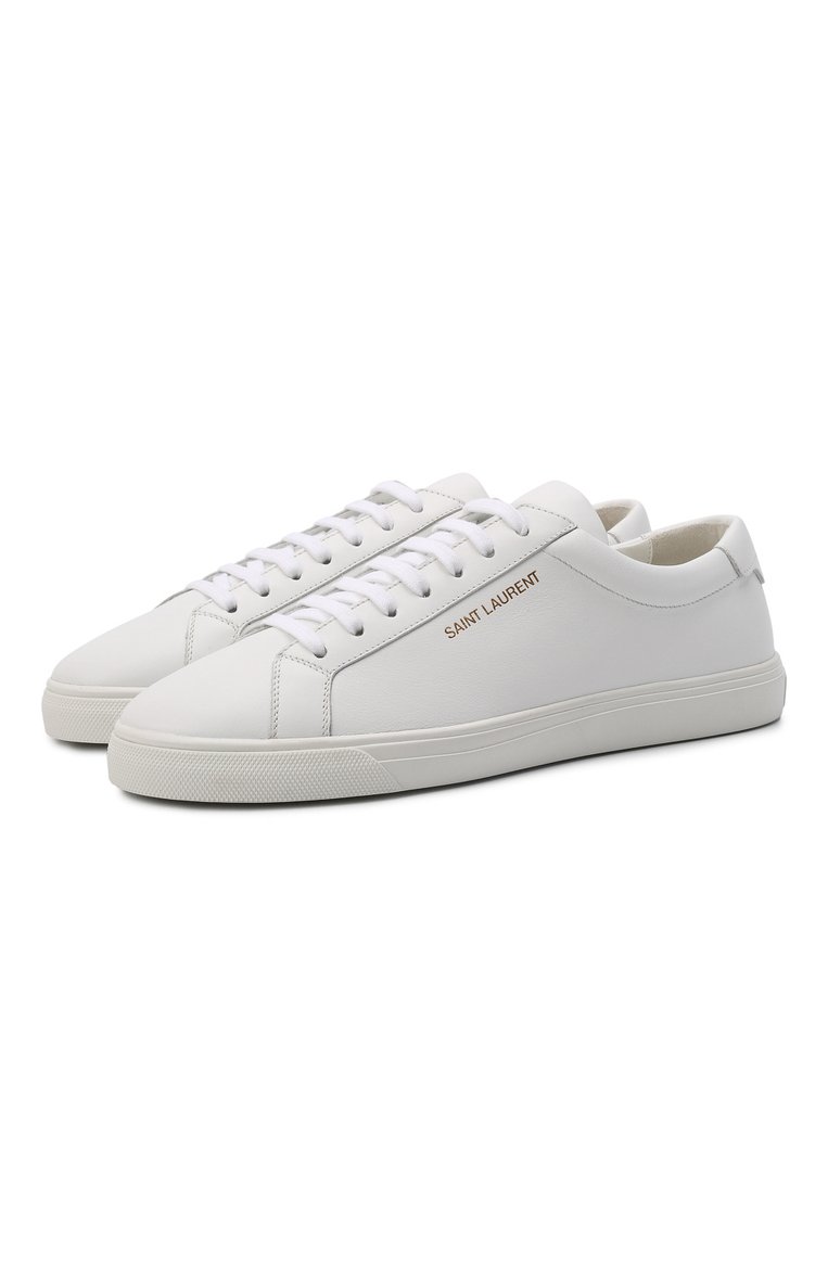 Женские кожаные кеды andy SAINT LAURENT белого цвета, арт. 606831/0M500 | Фото 1 (Статус проверки: Проверена категория; Материал внутренний: Натуральная кожа; Подошва: Платформа; Материал утеплителя: Без утеплителя; Региональные ограничения белый список (Axapta Mercury): RU; Стили: Кэжуэл; Материал внешний: Натуральная кожа; Кросс-КТ: Низкие; Автоматизация ТО: Проставлено; Автоматизация состава: Проставлено; ширина носка стельки: 8,2; толщина подошвы: 2,5)