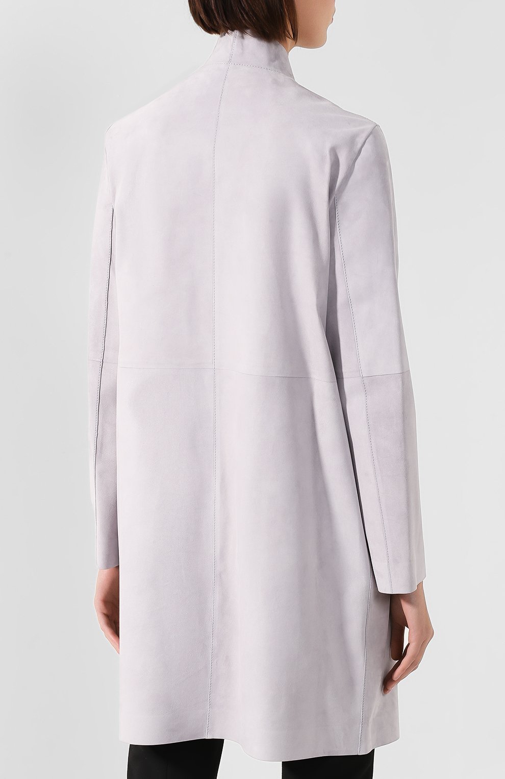 Кожаное пальто GIORGIO ARMANI сиреневого цвета по цене 595000 руб., арт. 2AL05P/2AP13, фото 4 Кожаное пальто GIORGIO ARMANI, арт. 2AL05P/2AP13, фото 4