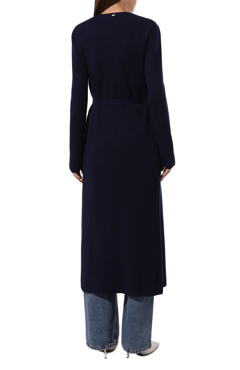 Кардиган из шерсти и кашемира OLOLOL темно-синего цвета по цене 54000 руб., арт. OLKNC013/403/BASE, фото 4 Кардиган из шерсти и кашемира OLOLOL, арт. OLKNC013/403/BASE, фото 4