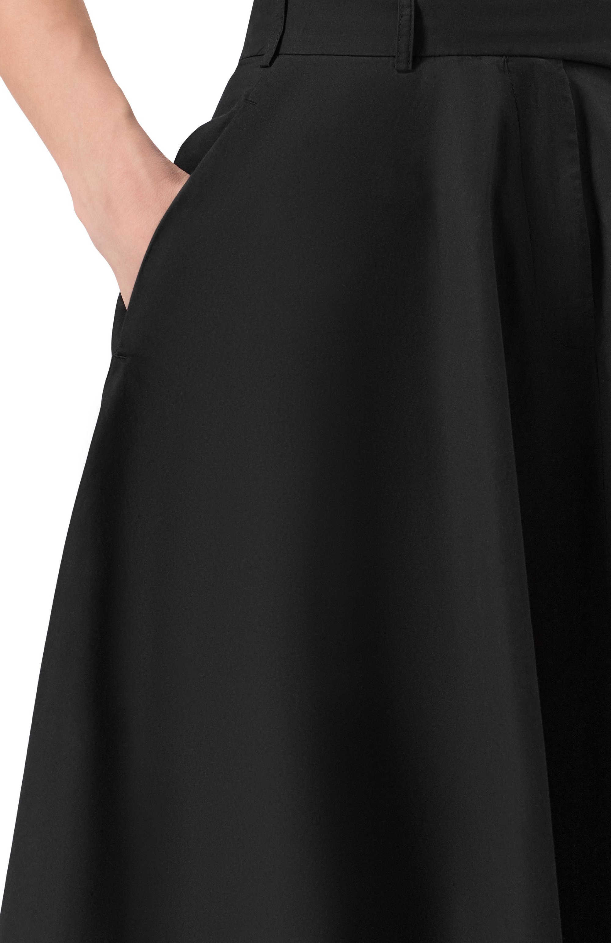 Хлопковая юбка OFFICINE GENERALE черного цвета по цене 38050 руб., арт. S26WSKT154, фото 5 Хлопковая юбка OFFICINE GENERALE, арт. S26WSKT154, фото 5