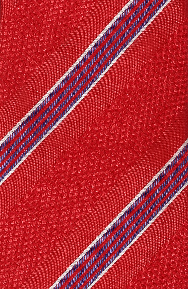 Мужской шелковый галстук BROUBACK красного цвета, арт. TIE 8CM/SS24 | Фото 4 (Материал: Текстиль, Шелк; Нос: Не проставлено; Материал сплава: Проставлено; Принт: С принтом)