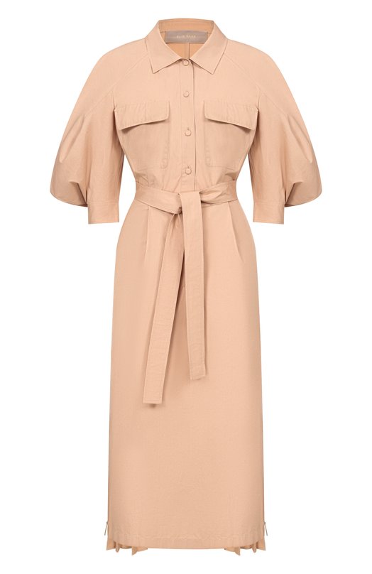 Хлопковое платье Elie Saab D1042/P0023 Бежевый D1042/P0023