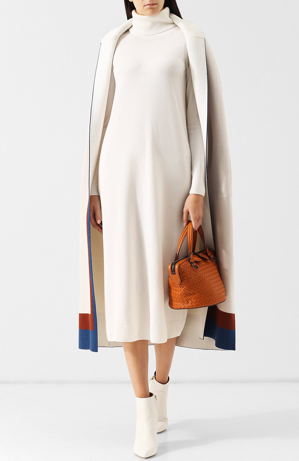 Кашемировое платье-миди с воротником-стойкой LORO PIANA, арт. FAI1903, фото 2