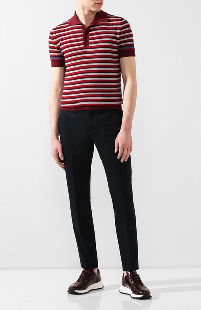 Кожаные кроссовки PRADA, арт. 4E3463-B4L-F0403-G000, фото 2