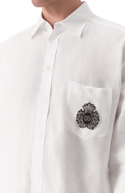 Льняная рубашка DOLCE & GABBANA, арт. G5MS2Z/FU4IK, фото 5