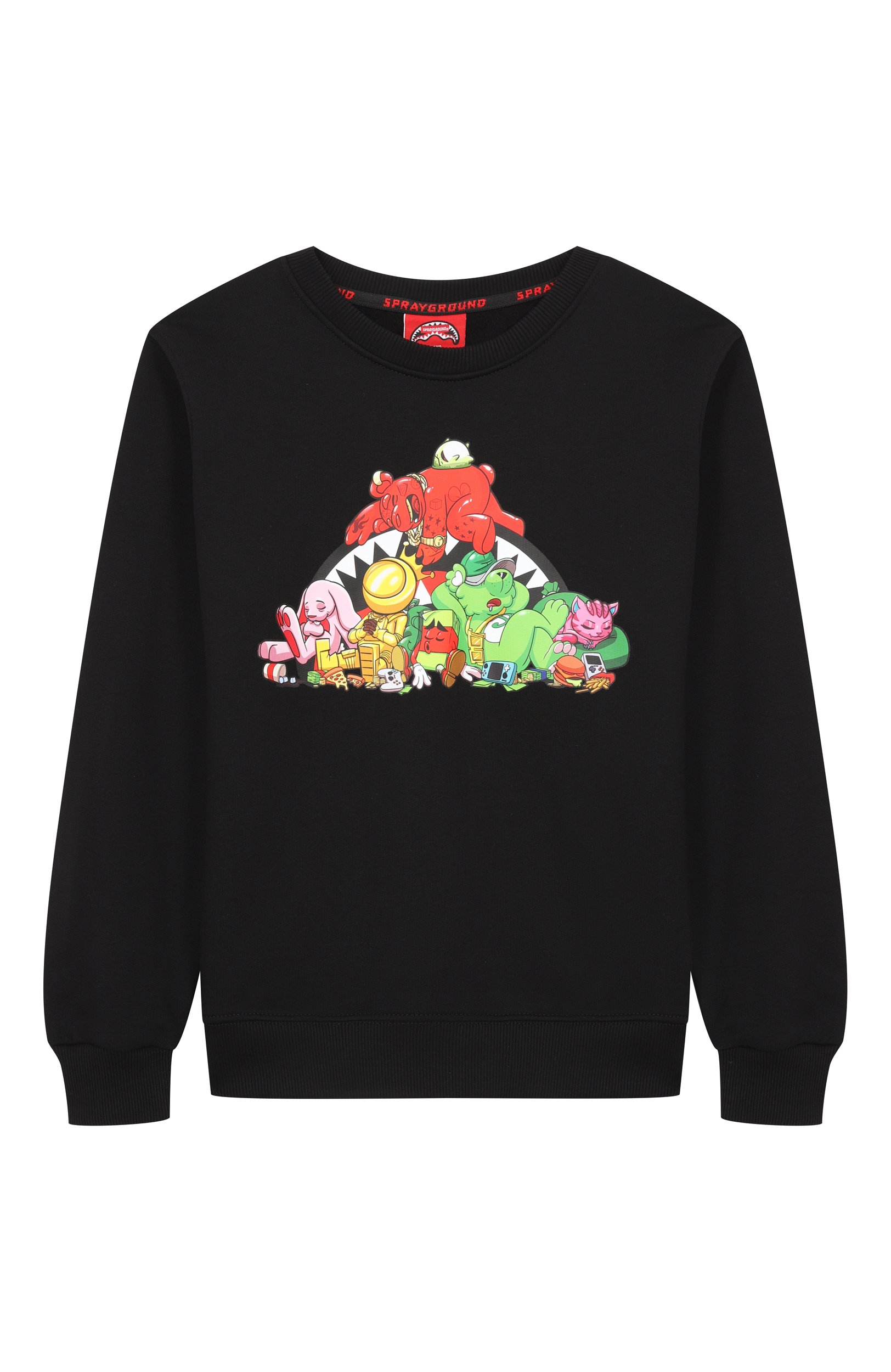 Хлопковый свитшот SPRAYGROUND, арт. SPY1537GBLK/SLEEPY SPRAY SQUAD REGULAR CREWNECK BL, фото 1