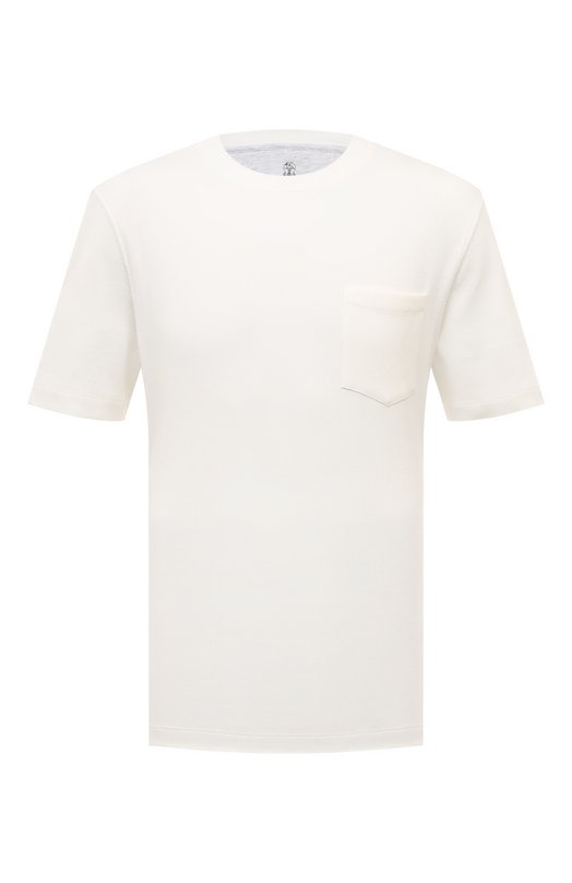 Хлопковая футболка Brunello Cucinelli MW8397197 Белый MW8397197