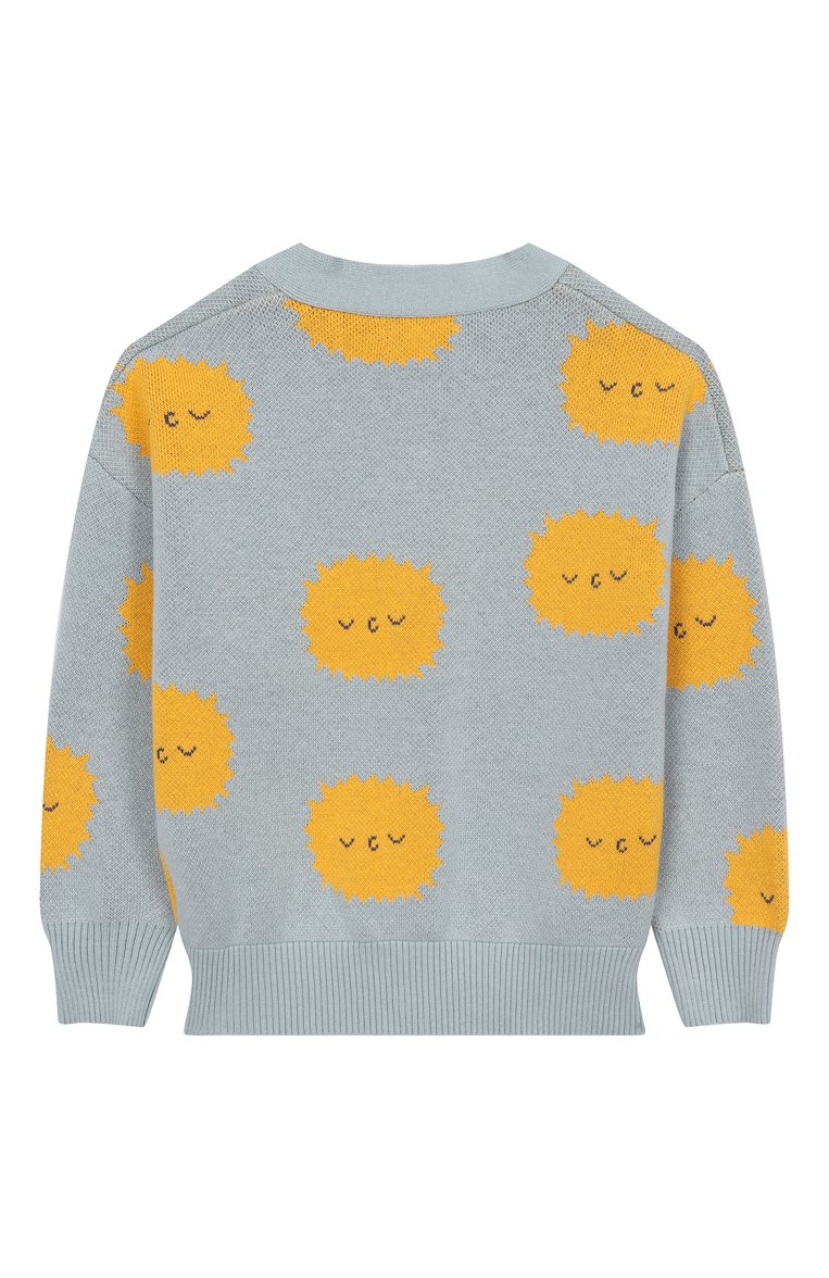 Детский хлопковый кардиган TINYCOTTONS голубого цвета, арт. SS25-318 | Фото 2 (Рукава: Длинные; Материал внешний: Хлопок; Девочки Кросс-КТ: Кардиган-одежда; Автоматизация состава: Проставлено; Автоматизация ТО: Проставлено; Ростовка одежда: 4 года | 104 см, 8 лет | 128 см, 10 - 11 лет | 140 - 146см, 3 года | 98 см, 6 лет | 116 см)