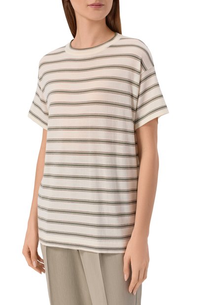 Футболка из шерсти и кашемира BRUNELLO CUCINELLI, арт. M14854100, фото 3