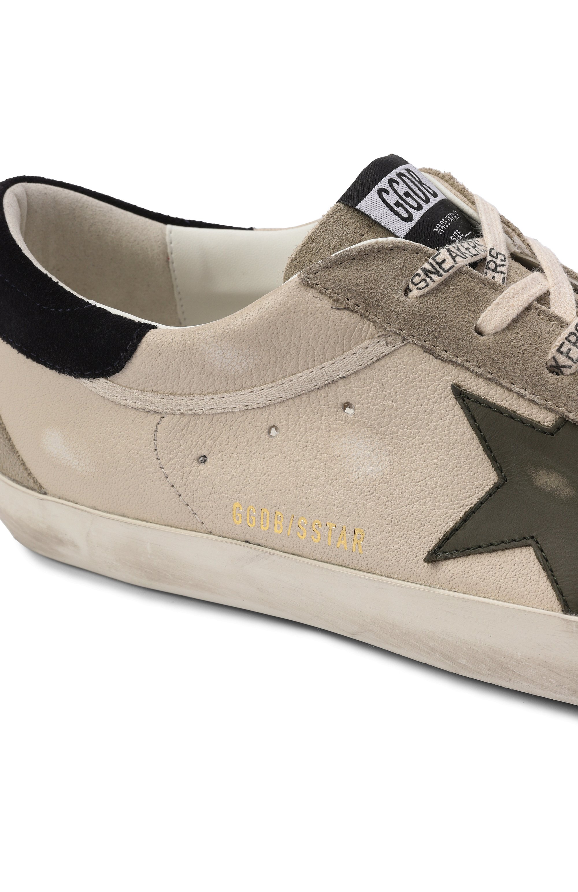 Кожаные кеды super-star GOLDEN GOOSE DELUXE BRAND кремового цвета по цене 72650 руб., арт. GMF00102.F008728, фото 6 Кожаные кеды super-star GOLDEN GOOSE DELUXE BRAND, арт. GMF00102.F008728, фото 6