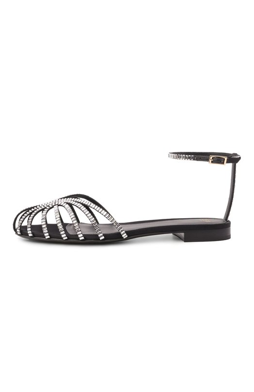 Текстильные сандалии Rebecca Alevi Milano L26S2002.5.0222997/SATIN Чёрный  L26S2002.5.0222997/SATIN Фото 4