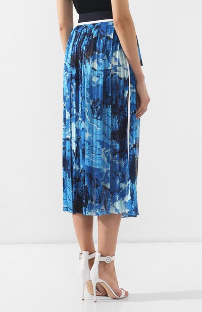 Юбка с принтом VICTORIA, VICTORIA BECKHAM, арт. SKVV 102 SS19 PRINTED SATIN STRIPE, фото 4