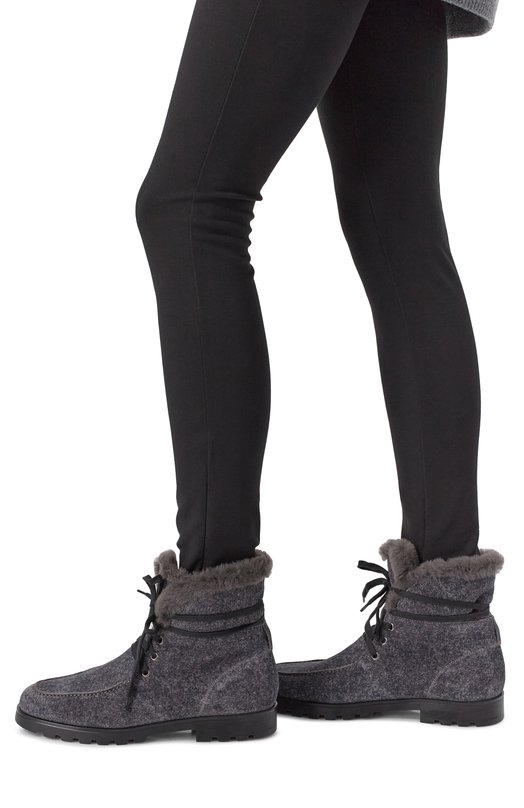 Замшевые ботинки Santoni WTDG71048SMRAHFR Серый  WTDG71048SMRAHFR Фото 3