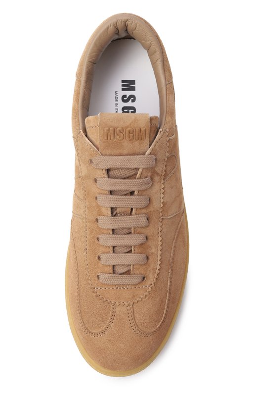 Замшевые кеды Retro MSGM 4041MDS021/997 Бежевый  4041MDS021/997 Фото 6