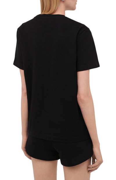 Хлопковая футболка MSGM черного цвета по цене 21350 руб., арт. 3141MDM173 217798, фото 4 Хлопковая футболка MSGM, арт. 3141MDM173 217798, фото 4