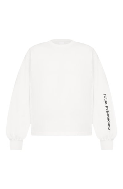 Хлопковый лонгслив ГОША РУБЧИНСКИЙ, арт. LS_0202_WHITE