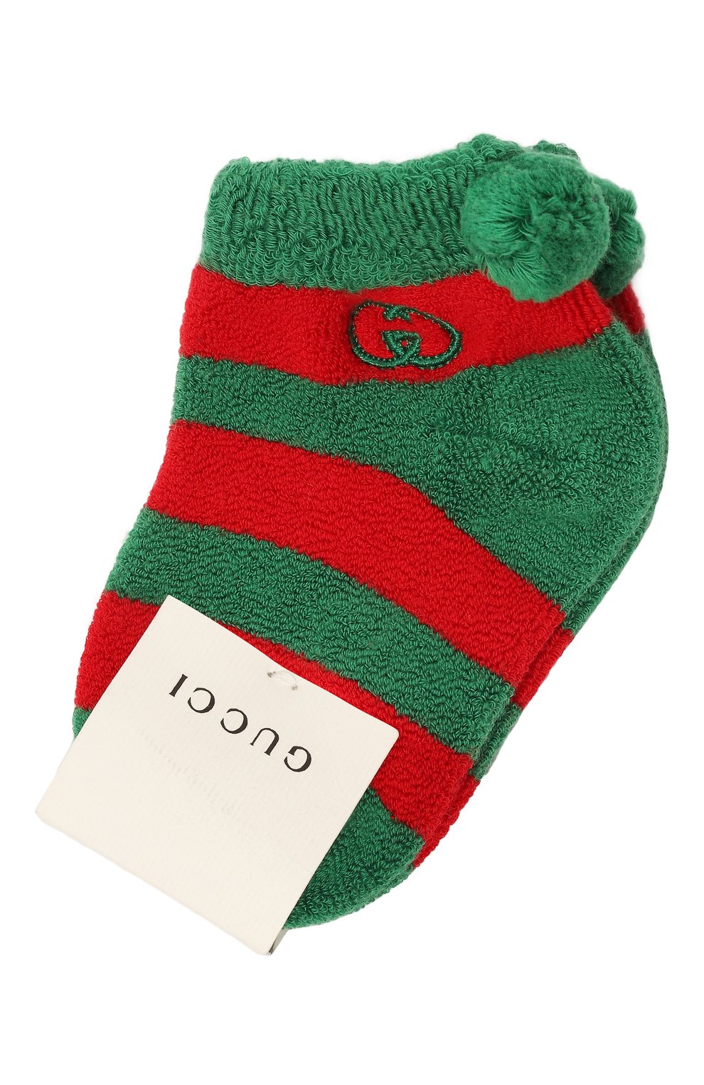 Хлопковые носки GUCCI разноцветного цвета по цене 12960 руб., арт. 609788 4K428, фото 1 Хлопковые носки GUCCI, арт. 609788 4K428, фото 1